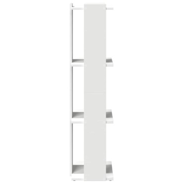 vidaXL Βιβλιοθήκη 3 επιπέδων Λευκό 60x30x120cm Ξύλινη κατασκευή 1 τεμ.