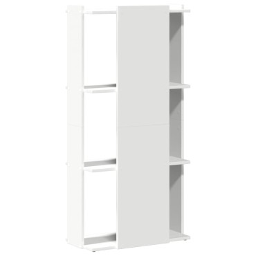vidaXL Βιβλιοθήκη 3 επιπέδων Λευκό 60x30x120cm Ξύλινη κατασκευή 1 τεμ.