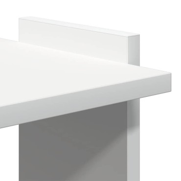 vidaXL Βιβλιοθήκη 3 επιπέδων Λευκό 60x30x120cm Ξύλινη κατασκευή 1 τεμ.