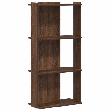 vidaXL Βιβλιοθήκη 3 Επιπέδων Καφέ Δρυς 60x30x120cm Επεξεργ. Ξύλο 1 τεμ.