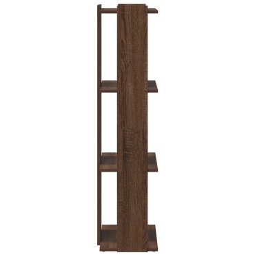 vidaXL Βιβλιοθήκη 3 Επιπέδων Καφέ Δρυς 60x30x120cm Επεξεργ. Ξύλο 1 τεμ.