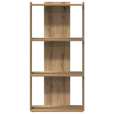 vidaXL Βιβλιοθήκη 3 επιπέδων Δρυς τεχνίτης 60x30x120cm 1 τεμ.