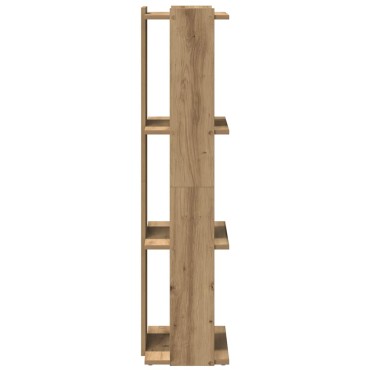 vidaXL Βιβλιοθήκη 3 επιπέδων Δρυς τεχνίτης 60x30x120cm 1 τεμ.