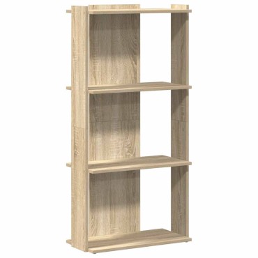 vidaXL Βιβλιοθήκη 3 Επιπέδων Sonoma Δρυς 60x30x120cm Επεξεργ. Ξύλο 1 τεμ.