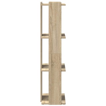 vidaXL Βιβλιοθήκη 3 Επιπέδων Sonoma Δρυς 60x30x120cm Επεξεργ. Ξύλο 1 τεμ.