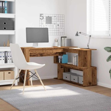 vidaXL Γραφείο Γωνιακό Παλιό Ξύλο 200,5x50x76cm Επεξεργασμένο Ξύλο 1 τεμ.