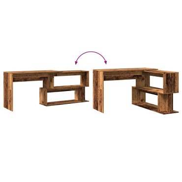 vidaXL Γραφείο Γωνιακό Παλιό Ξύλο 200,5x50x76cm Επεξεργασμένο Ξύλο 1 τεμ.