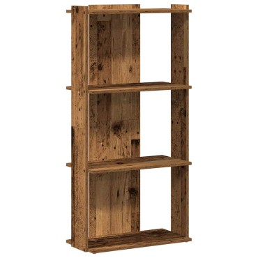 vidaXL Βιβλιοθήκη 3 επιπέδων Παλιό Ξύλο 60x30x120cm Ξύλινη κατασκευή 1 τεμ.