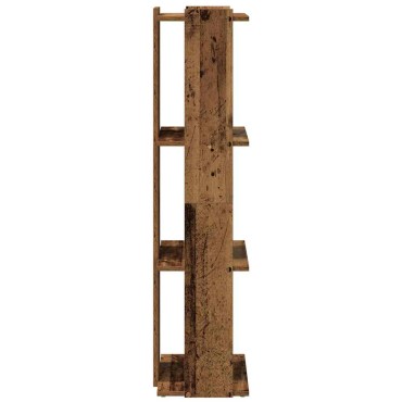 vidaXL Βιβλιοθήκη 3 επιπέδων Παλιό Ξύλο 60x30x120cm Ξύλινη κατασκευή 1 τεμ.