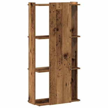 vidaXL Βιβλιοθήκη 3 επιπέδων Παλιό Ξύλο 60x30x120cm Ξύλινη κατασκευή 1 τεμ.
