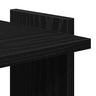 vidaXL Βιβλιοθήκη 3 Επιπέδων Μαύρη 60x30x120cm Επεξεργασμένο Ξύλο 1 τεμ.