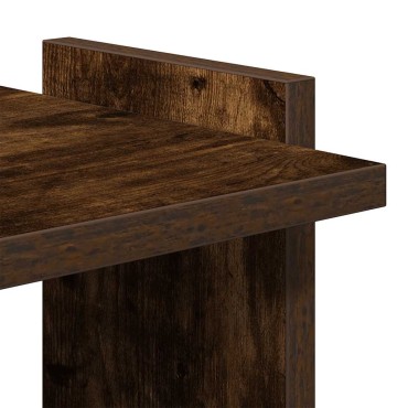 vidaXL Βιβλιοθήκη 3 Επιπέδων Καπνιστή Δρυς 60x30x120cm Επεξεργ. Ξύλο 1 τεμ.