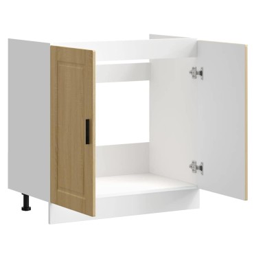 vidaXL Ντουλάπι βάσης νεροχύτη Porto Δρυς sonoma 80x46x81,5cm 1 τεμ.