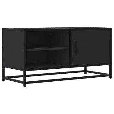 vidaXL Έπιπλο Τηλεόρασης Μαύρο 80x34,5x40cm Επεξεργ. Ξύλο / Μέταλλο