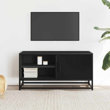 vidaXL Έπιπλο Τηλεόρασης Μαύρο 80x34,5x40cm Επεξεργ. Ξύλο / Μέταλλο