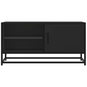 vidaXL Έπιπλο Τηλεόρασης Μαύρο 80x34,5x40cm Επεξεργ. Ξύλο / Μέταλλο