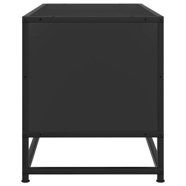 vidaXL Έπιπλο Τηλεόρασης Μαύρο 80x34,5x40cm Επεξεργ. Ξύλο / Μέταλλο
