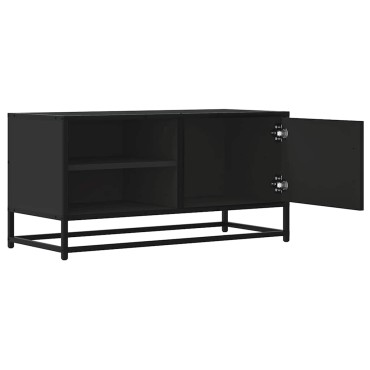 vidaXL Έπιπλο Τηλεόρασης Μαύρο 80x34,5x40cm Επεξεργ. Ξύλο / Μέταλλο