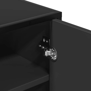 vidaXL Παπουτσοθήκη Μαύρο 48x38x97,5cm από Επεξεργασμένο Ξύλο