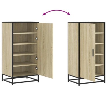vidaXL Παπουτσοθήκη Sonoma Δρυς 48x38x97,5cm από Επεξεργασμένο Ξύλο