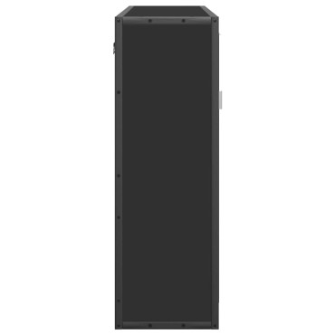 vidaXL Καθρέφτης Μπάνιου με Ντουλάπι Μαύρος 65x20x60cm Επεξ. Ξύλο 1 τεμ.