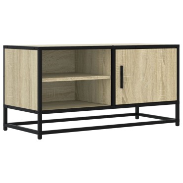 vidaXL Έπιπλο Τηλεόρασης Sonoma Δρυς 80x34,5x40cm Επεξ. Ξύλο/Μέταλλο
