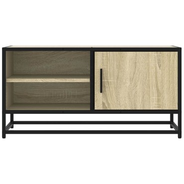 vidaXL Έπιπλο Τηλεόρασης Sonoma Δρυς 80x34,5x40cm Επεξ. Ξύλο/Μέταλλο