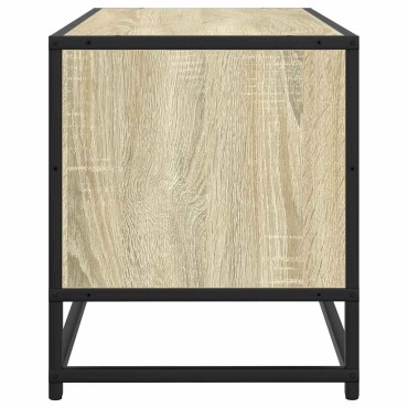 vidaXL Έπιπλο Τηλεόρασης Sonoma Δρυς 80x34,5x40cm Επεξ. Ξύλο/Μέταλλο