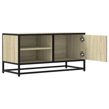 vidaXL Έπιπλο Τηλεόρασης Sonoma Δρυς 80x34,5x40cm Επεξ. Ξύλο/Μέταλλο