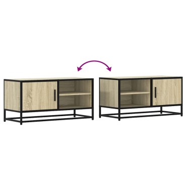 vidaXL Έπιπλο Τηλεόρασης Sonoma Δρυς 80x34,5x40cm Επεξ. Ξύλο/Μέταλλο