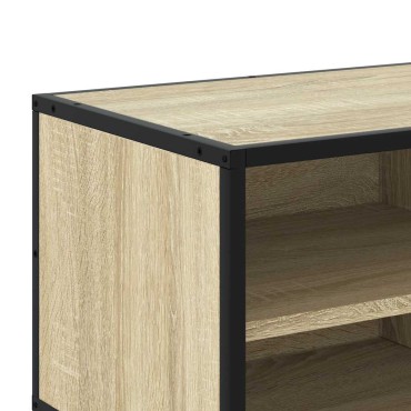 vidaXL Έπιπλο Τηλεόρασης Sonoma Δρυς 80x34,5x40cm Επεξ. Ξύλο/Μέταλλο