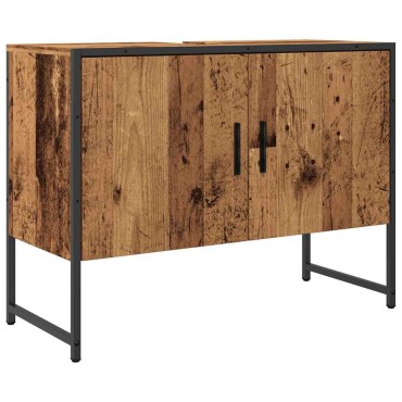vidaXL Ντουλάπι νιπτήρα μπάνιου Παλιό ξύλο 80x33x60cm 1 τεμ.