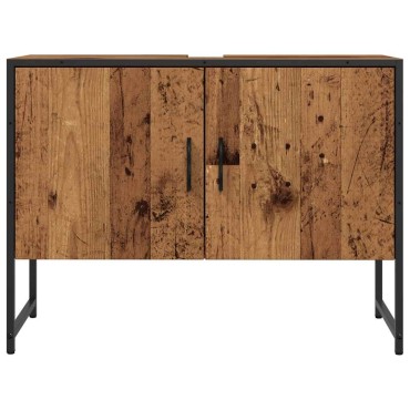 vidaXL Ντουλάπι νιπτήρα μπάνιου Παλιό ξύλο 80x33x60cm 1 τεμ.