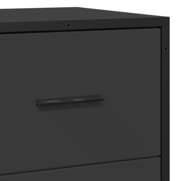 vidaXL Συρταριέρα Μαύρο 68x35x76cm Κατασκευασμένο ξύλο 1 τεμ.