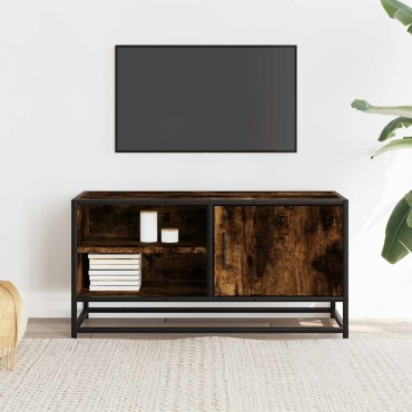 vidaXL Έπιπλο Τηλεόρασης Καπνιστή Δρυς 80x34,5x40cm Επεξ. Ξύλο/Μέταλλο