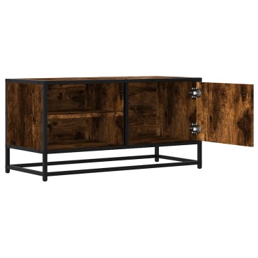 vidaXL Έπιπλο Τηλεόρασης Καπνιστή Δρυς 80x34,5x40cm Επεξ. Ξύλο/Μέταλλο