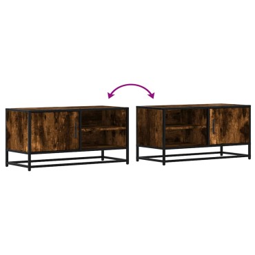 vidaXL Έπιπλο Τηλεόρασης Καπνιστή Δρυς 80x34,5x40cm Επεξ. Ξύλο/Μέταλλο