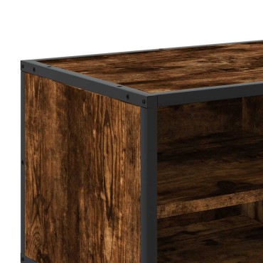 vidaXL Έπιπλο Τηλεόρασης Καπνιστή Δρυς 80x34,5x40cm Επεξ. Ξύλο/Μέταλλο