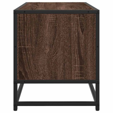 vidaXL Έπιπλο Τηλεόρασης Καφέ Δρυς 80x34,5x40cm Επεξ. Ξύλο/Μέταλλο