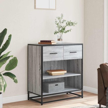 vidaXL Συρταριέρα Γκρι sonoma 68x35x76cm Ξύλινο μηχανουργικό ξύλο 1 τεμ.
