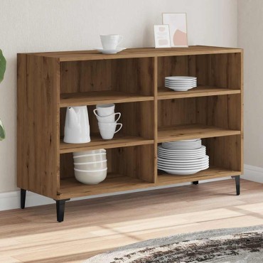 vidaXL Ραφιέρα Αρτισιανή Δρυς 103,5x35x70cm από Επεξεργ. Ξύλο 1 τεμ.