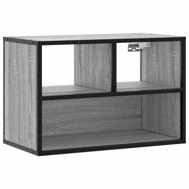 vidaXL Έπιπλο Τηλεόρασης Γκρι Sonoma 60x31x39,5cm Επεξ.Ξύλο/Μέταλλο