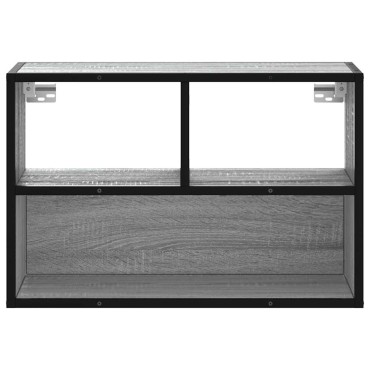vidaXL Έπιπλο Τηλεόρασης Γκρι Sonoma 60x31x39,5cm Επεξ.Ξύλο/Μέταλλο