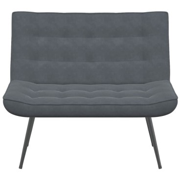 vidaXL Πάγκος Σκούρο Γκρι 110x74x84cm Βελούδινος 1 τεμ.