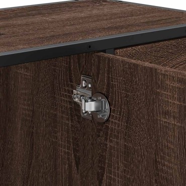 vidaXL Ντουλάπι Μπάνιου Νιπτήρα Καφέ Δρυς 80x33x60cm Επεξ. Ξύλο