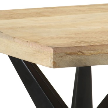 vidaXL Τραπεζαρία 120x60x76cm από Μασίφ Ξύλο Μάνγκο 1 τεμ.