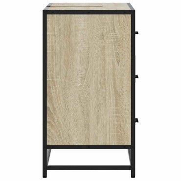 vidaXL Ντουλάπι Μπάνιου Νιπτήρα Sonoma Δρυς 80x33x60cm Επεξ. Ξύλο