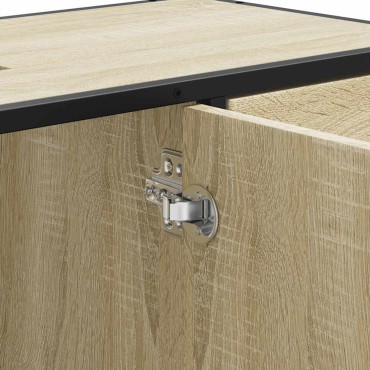 vidaXL Ντουλάπι Μπάνιου Νιπτήρα Sonoma Δρυς 80x33x60cm Επεξ. Ξύλο