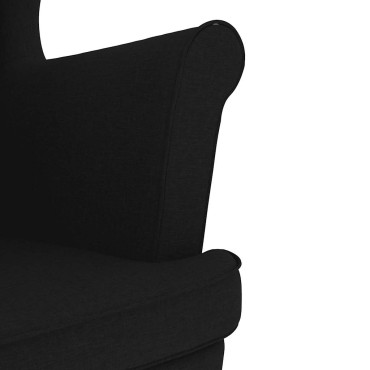 vidaXL Πολυθρόνα Μαύρη 74x84x100cm Υφασμάτινη 1 τεμ.
