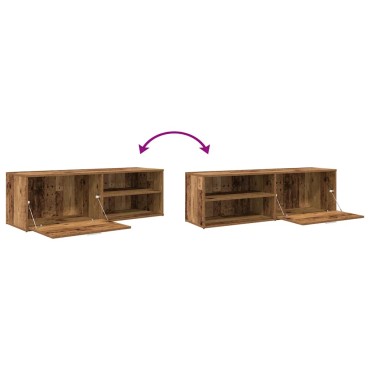vidaXL Έπιπλο Τηλεόρασης Παλιό Ξύλο 120x34x37cm από Μοριοσανίδα